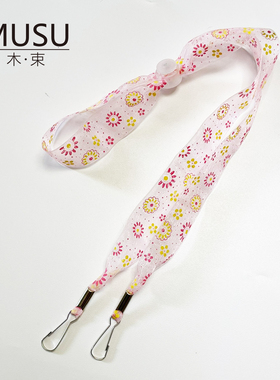 手工原创彩花海滩草帽绳子防掉防风神器可调节遮阳渔夫帽子防风绳