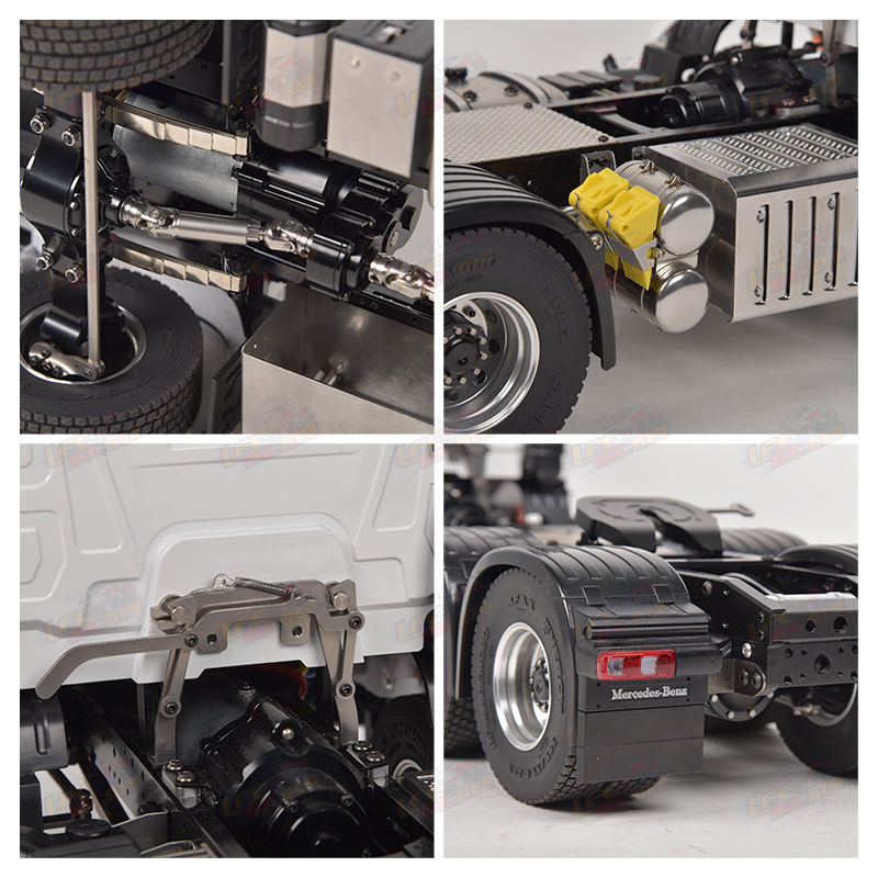 魔豆 1/14遥控6X6拖头RC工程专业模型车奔驰3363差速桥高低档RTR - 图2