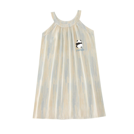 新款 女童吊带 A类冰丝儿童睡衣甜美亲子家居服睡裙2025年夏季