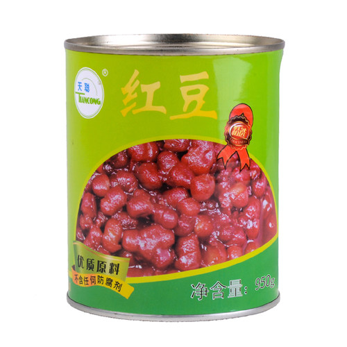 天聪红豆罐头商用糖水糖纳蜜豆即食免煮熟红豆酱奶茶店专用大罐 - 图3