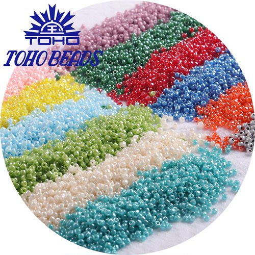 日本东宝TOHO东宝2mm米珠 珠光奶油釉彩散珠串珠手工DIY手链材料 - 图3