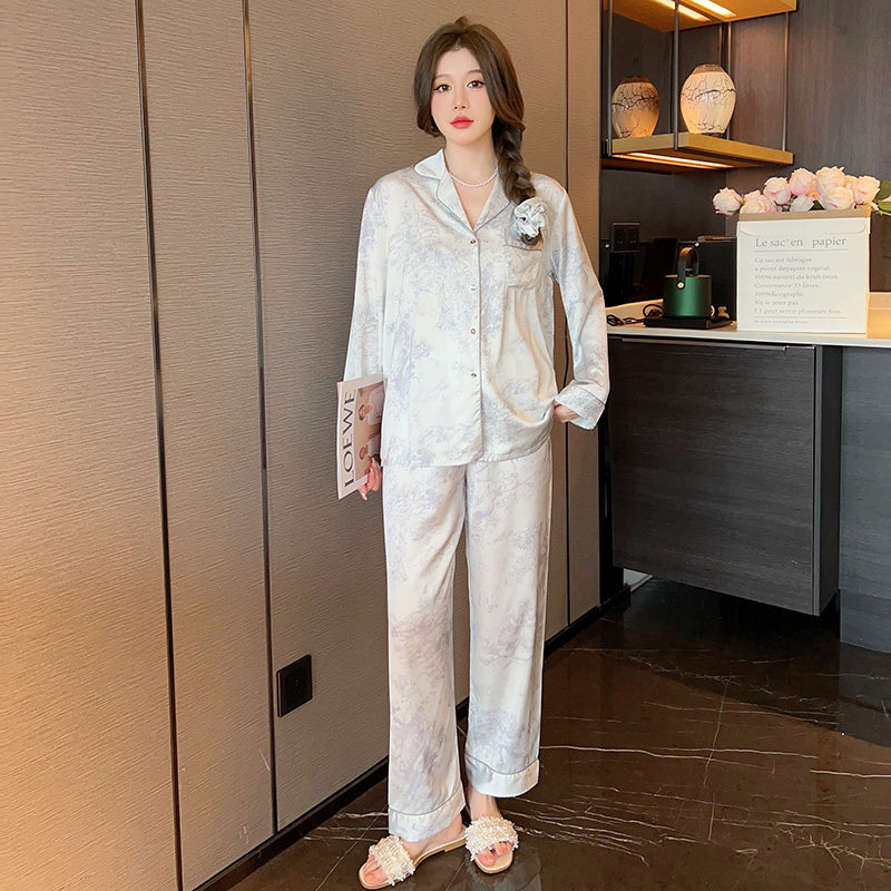 丛林灌木冰丝2023年款高级感睡衣 罗米顿睡衣/家居服套装