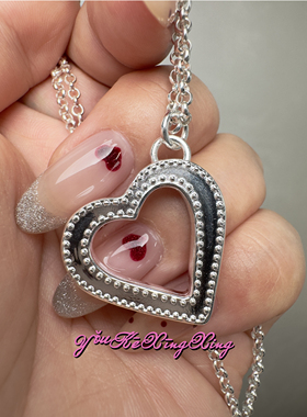 有颗星星女S925银爱心项链吊坠