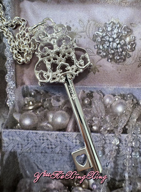 有颗星星女S925银龙纹钥匙项链