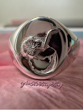 有颗星星女S925银椰风木槿花戒指