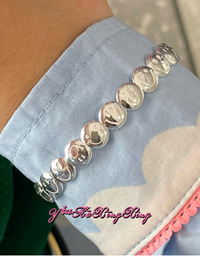 有颗星星S925银好运开心笑脸手镯