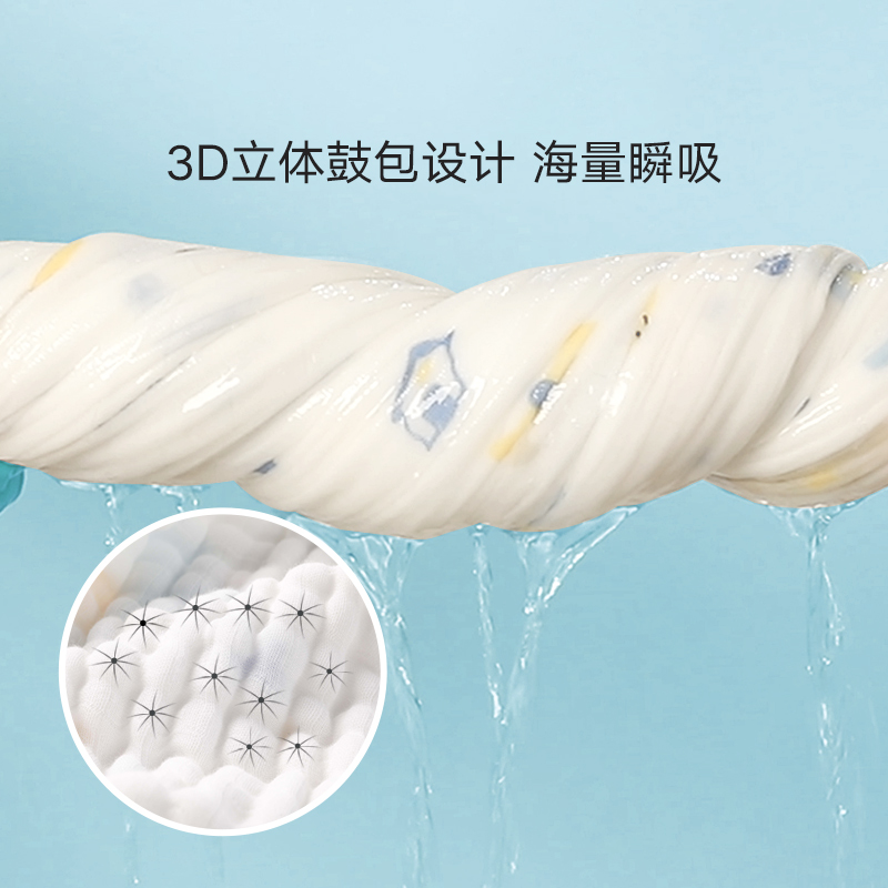 gb好孩子婴儿纱布毛巾超柔口水巾新生宝宝手绢小方巾洗脸巾5条装 - 图1