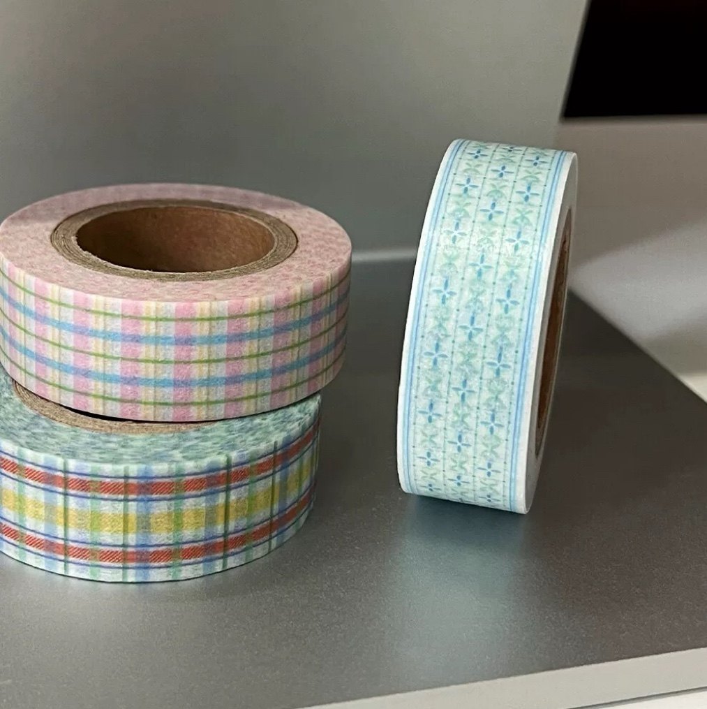 【分装】 韩国 yoyil studio盐系撞色格子ins风手帐装饰胶带贴纸,淘宝优惠券,粉丝福利购,淘宝优惠卷