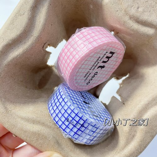 【分装】日本MT DECO方眼格子和纸胶带经典基础款方格收账 - 图1