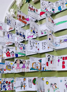 幼儿园表征墙走廊环创中班绘画展