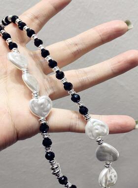 碎银子造型爱心桃心形项链