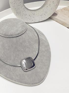 大气光面正方形方块几何项圈