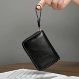 Мужской картхолдер, антимагнитные карточки с молнией, универсальный комплект, анти-кража, из натуральной кожи, NFC