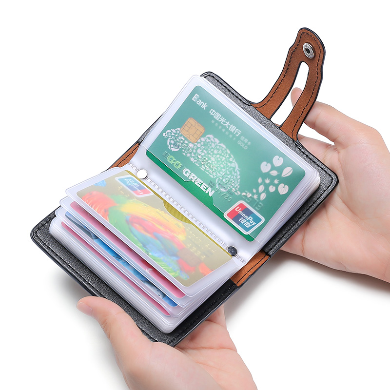 简约小卡包男女小巧防盗刷防消磁驾照卡包一体大容量多卡位多功能 - 图0