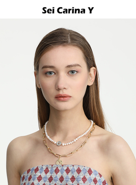 SeiCarinaY铜币珍条拼接项链