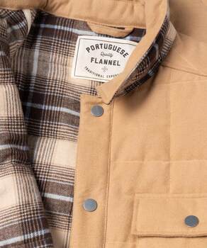 ຕົວແທນຈຸດທີ່ Portuguese Flannel flannel plaid lined quilted jacketed European made filson