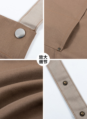 防水防油围裙定制logo工作服围腰
