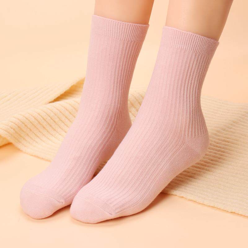 秋冬季纯色中筒不掉色纯棉休闲女袜 飘妮希短袜/打底袜/丝袜/美腿袜