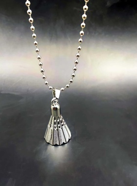 时尚潮流羽毛球拍网球拍嘻哈项链