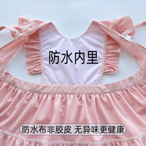 宝宝罩衣女孩冬季洋气羽绒服女童灯芯绒儿童围裙新款好看公主围兜 - 图2