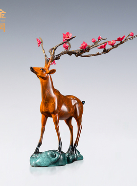 客厅工艺品铜金岁月黄铜新中式