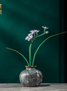 铜金岁月黄铜摆件新中式