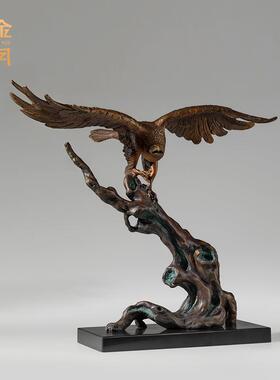 铜金岁月纯铜老鹰摆件