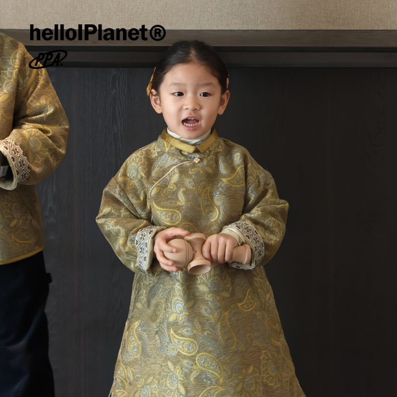 现ppapa 新中式腰花提花夹棉年款外套秋冬保暖儿童过年服 1013185,淘宝优惠券,粉丝福利购,淘宝优惠卷