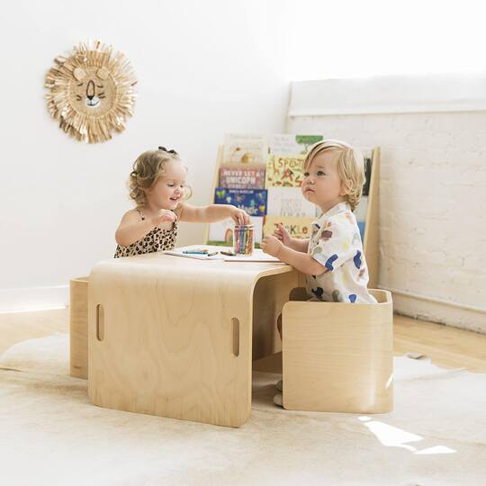 Children's table and chair set multifunctional toys for eating and writing