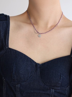 芮苼钛钢镀金串珠链女