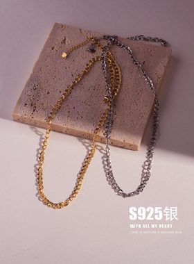 纯银轻奢小众百搭日韩风锁骨链