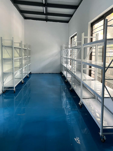 成洁移动货架带轮置物架多层铁货架仓储仓库展示架库房家用储物架 - 图1