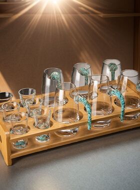 2026新款杯架倒挂套装酒柜装饰品家用客厅摆件创意轻奢高级感摆件