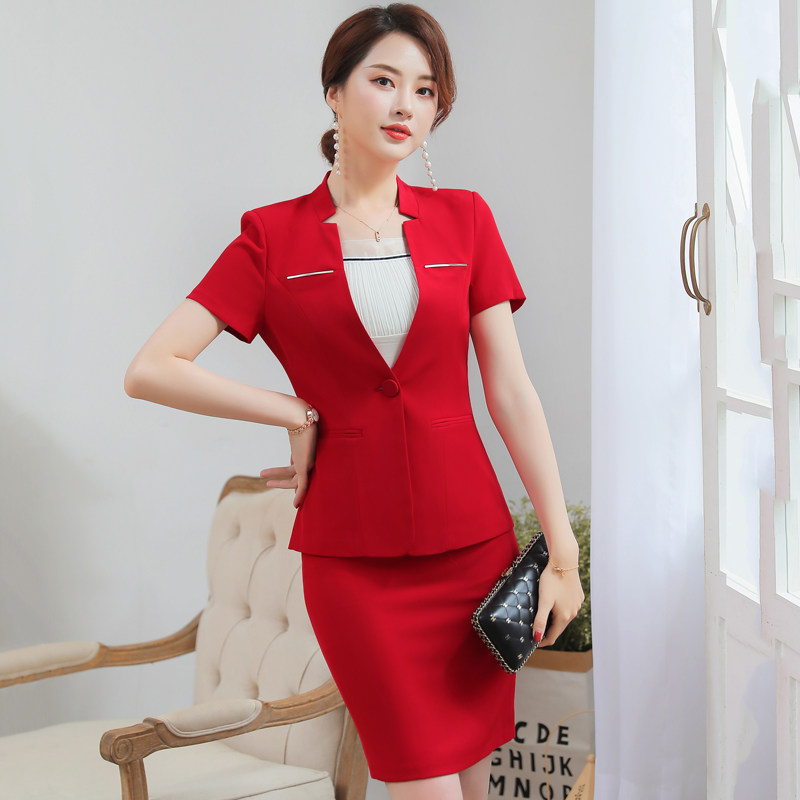 饭店领班主管女经理夏短袖工作服 序凯酒店工作制服