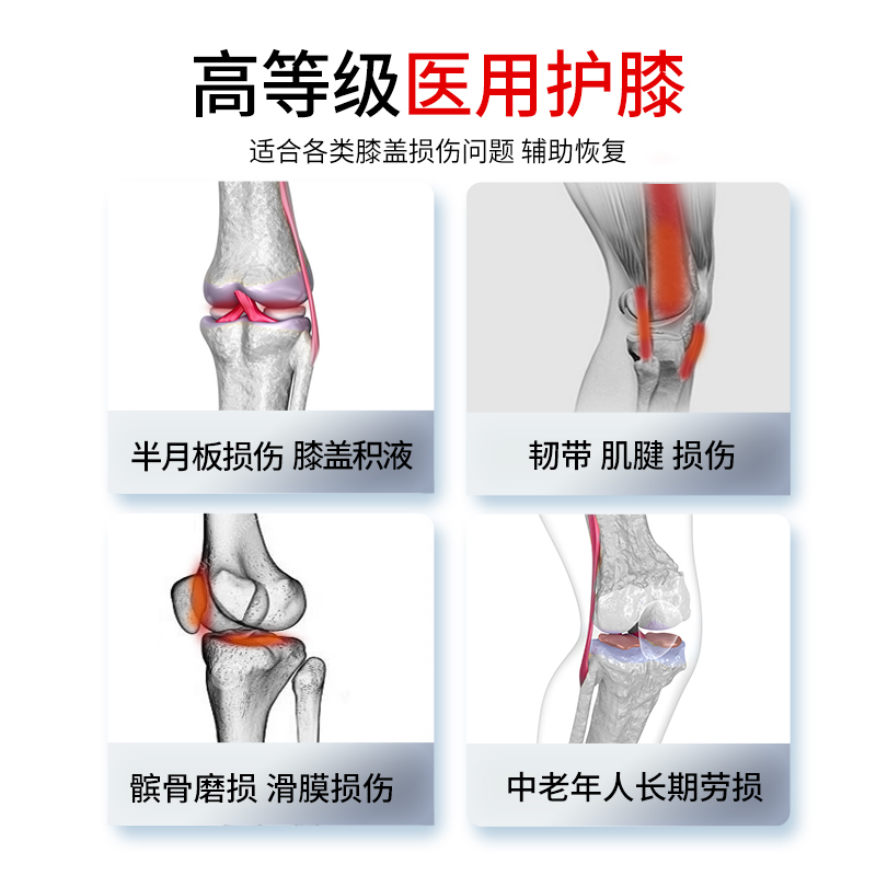 啵丽斯医用护膝套半月板韧带关节损伤滑膜炎专用运动膝盖固定支具