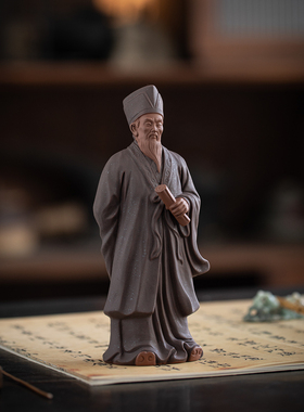 陶瓷历史人物王阳明禅意摆件