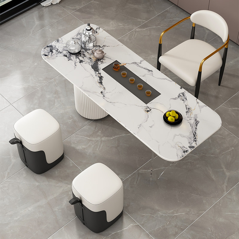 曼露轻奢阳台亚克力茶桌椅组合高端家用岩板小茶台简约办公室茶桌,淘宝优惠券,粉丝福利购,淘宝优惠卷