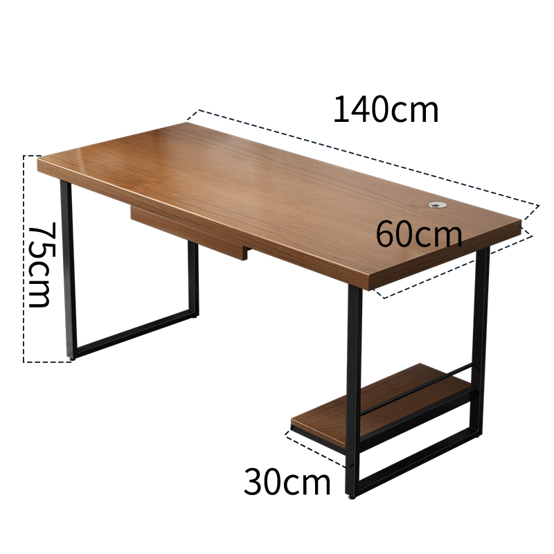 北欧实木书桌电脑桌台式家用双人写字桌卧室书房长方形简约办公桌