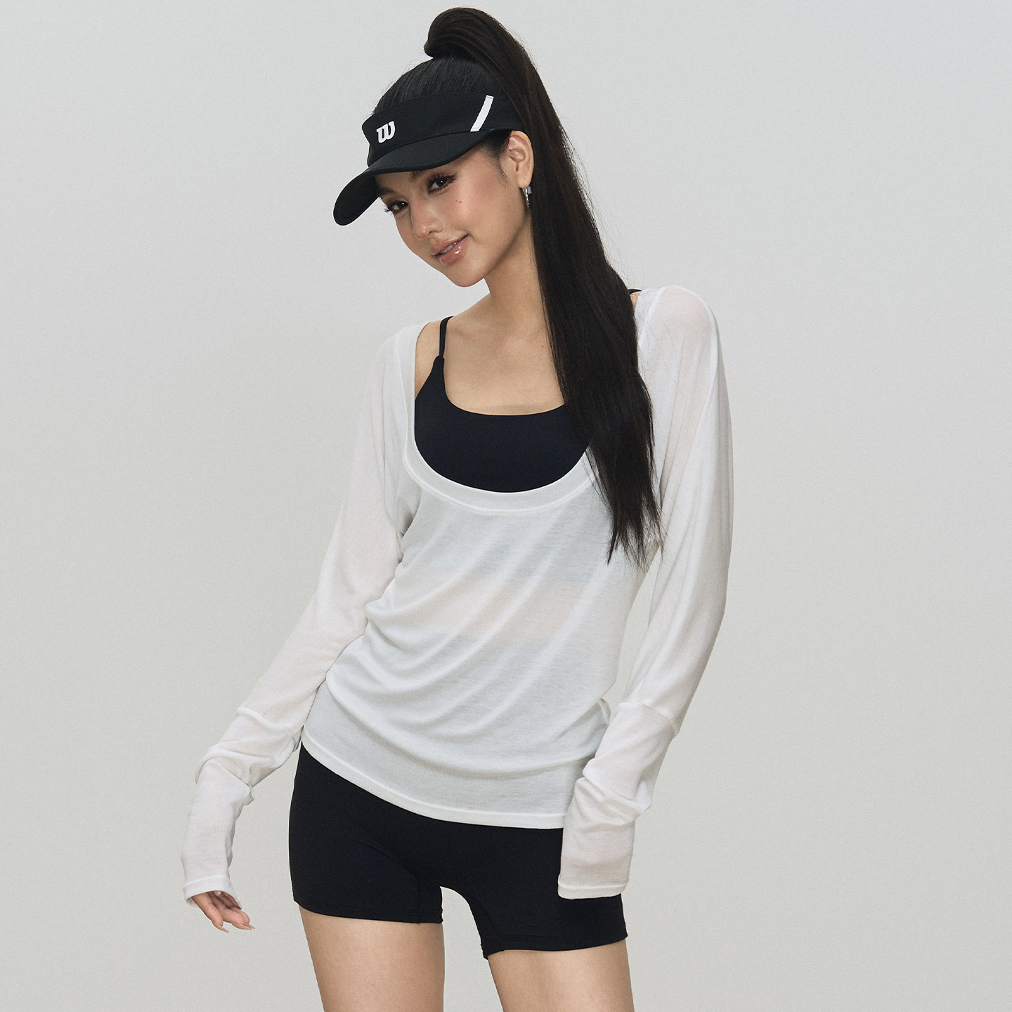 DCW宽松运动蝙蝠衫女收腰显瘦瑜伽服罩衫长袖跑步训练运动上衣秋,淘宝优惠券,粉丝福利购,淘宝优惠卷