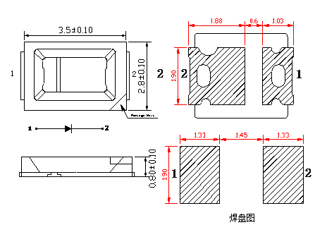 正白0.2W2835led灯珠 超高亮 6500K 白色 白光 白灯60MA纯白 贴片 - 图0