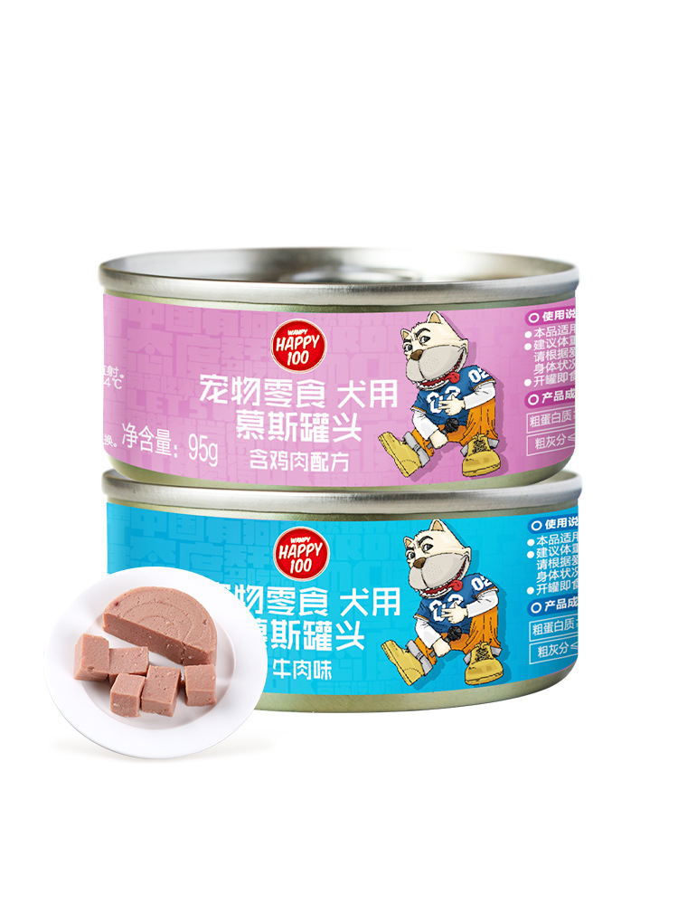 顽皮犬用慕斯狗罐头95g狗罐头湿粮狗零食湿粮拌饭妙鲜封包-图1