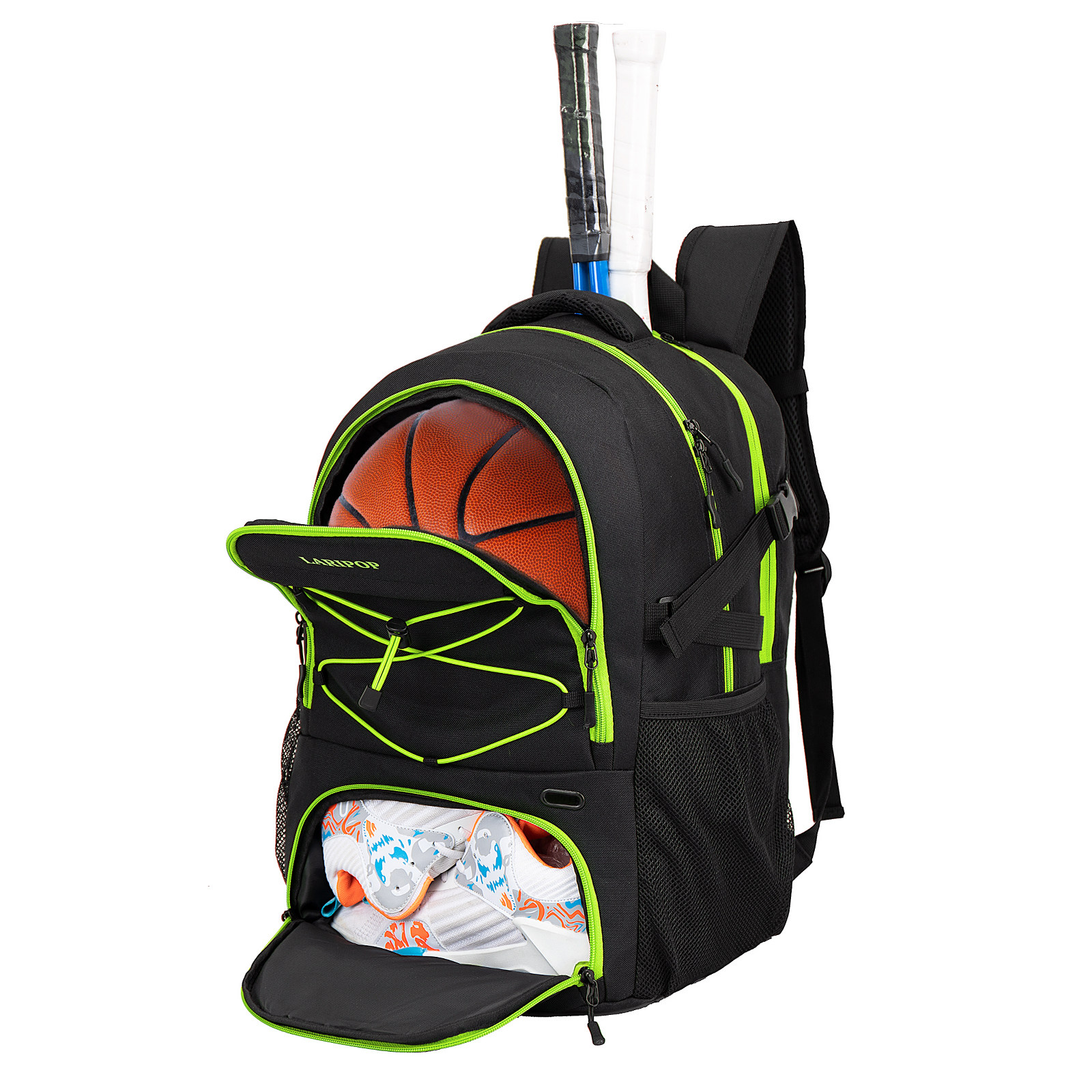 La跨境多功能户外网球背包羽毛球拍包训练双肩包防水装鞋2支装,淘宝优惠券,粉丝福利购,淘宝优惠卷