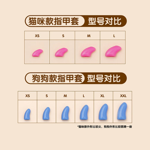 处理清仓 盒装防抓伤美甲宠物指甲套猫指甲套泰迪狗狗指甲套 - 图2