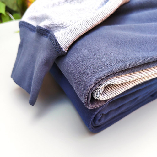 加护膝秋裤男士纯棉中老年人宽松内穿保暖秋冬季老式加厚棉毛衬裤 - 图2