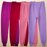 Утепленные хлопковые осенние штаны, зимнее стеганое термобелье, для среднего возраста, свободный крой