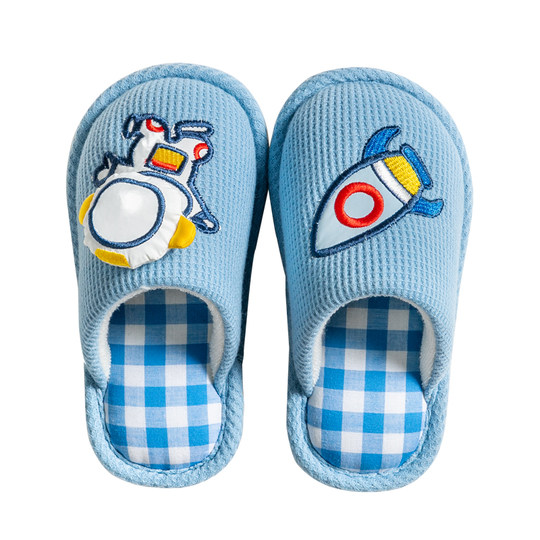 Yueka cute boys autumn and winter children's cotton slippers