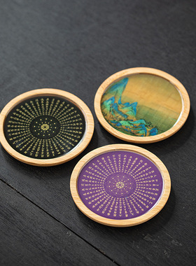 禅意莲花线香插心经文香座香托家用室内小香炉茶道檀沉香薰炉香器