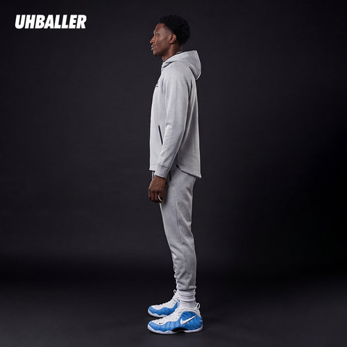 UHBALLER美式精英篮球款帽衫卫衣裤套装出场服男子拉链外套束脚裤 - 图1