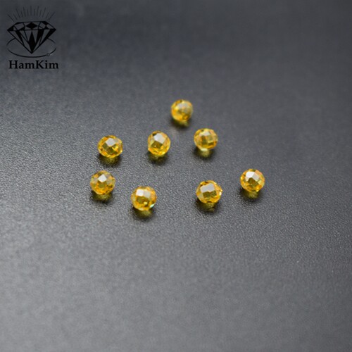 无孔圆球刻面圆珠子3.0mm 2.3mm石榴石红白色黑色宝石珠宝镶嵌石 - 图2