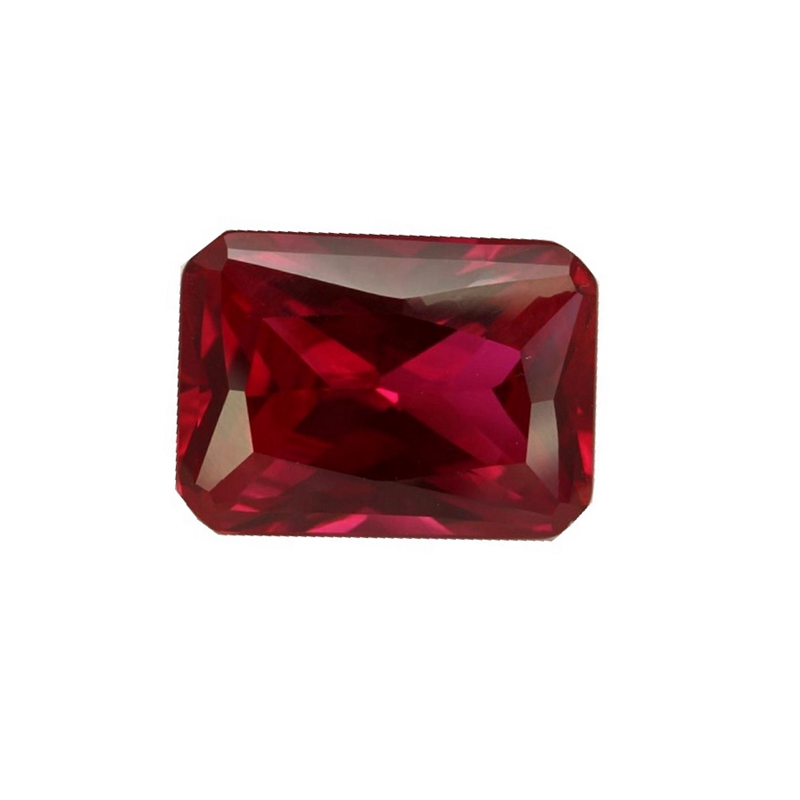 红宝色长方形倒角ruby5#卢比裸石镶嵌宝石戒指方形小八角红刚玉 - 图3